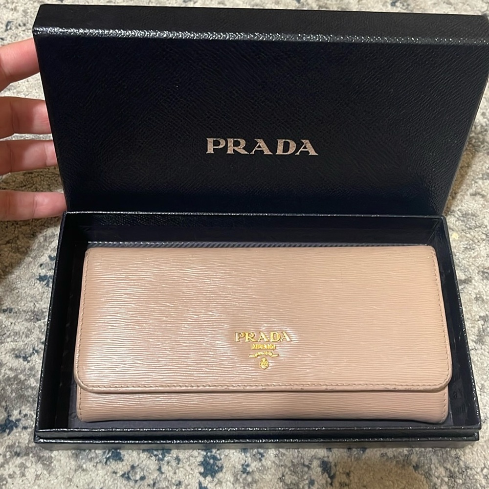 Authentic  Prada Saffiano leather wallet